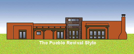 pueblo revival style house